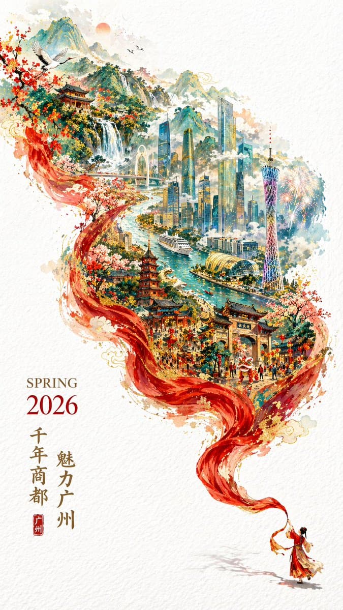Guangzhou City Promotional Poster preview image 1