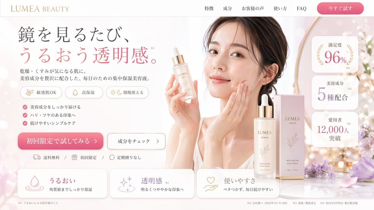 Beauty Landing Page Hero Section preview image 1