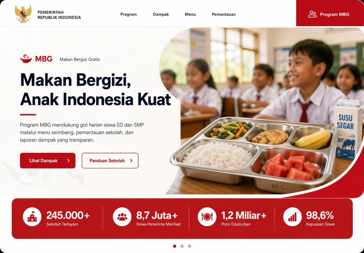 Indonesian School Nutrition Landing Page preview image 1