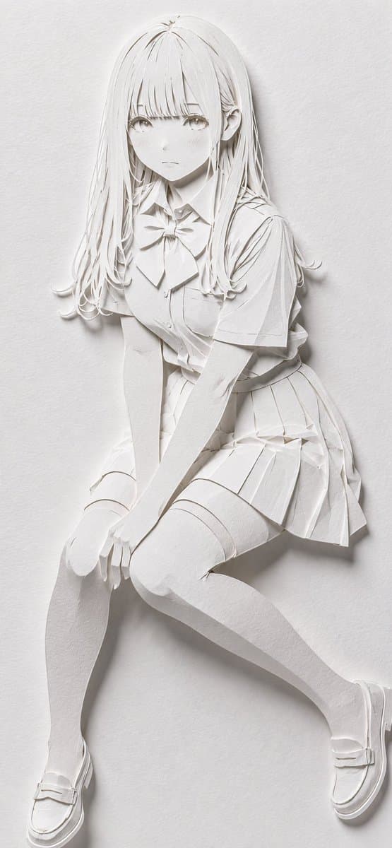 Realistic White Paper Craft Style Conversion preview image 4