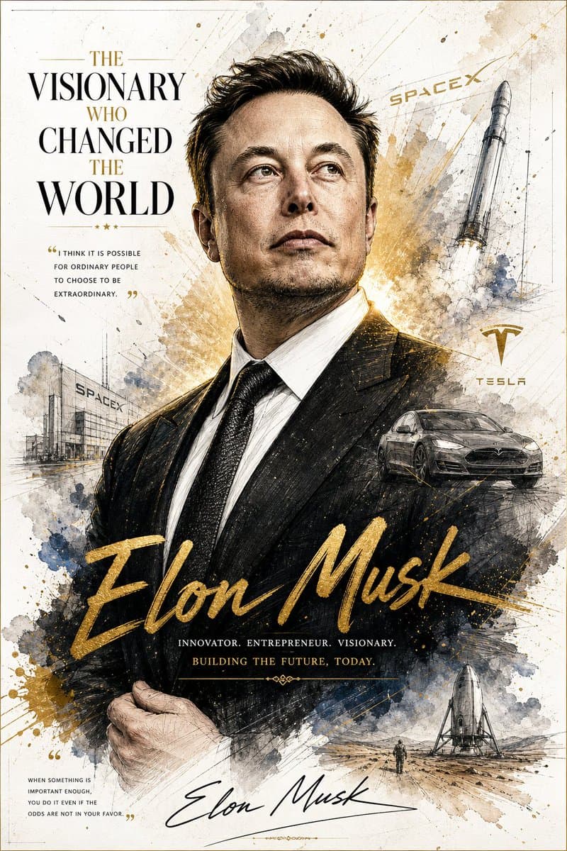 Luxury Business Leader Ink Portrait preview image 1