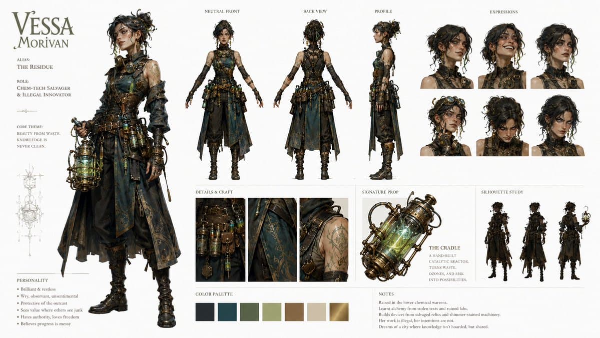 Character Identity Board Template preview image 1