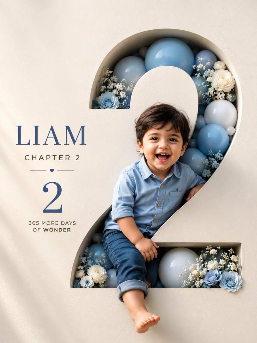 Luxury 3D Birthday Poster preview image 2