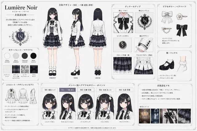 Idol Costume Design Sheet preview image 1