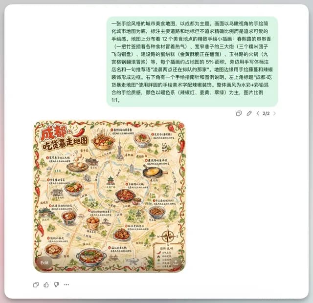 Chengdu Hand-Drawn Food Map UI preview image 1