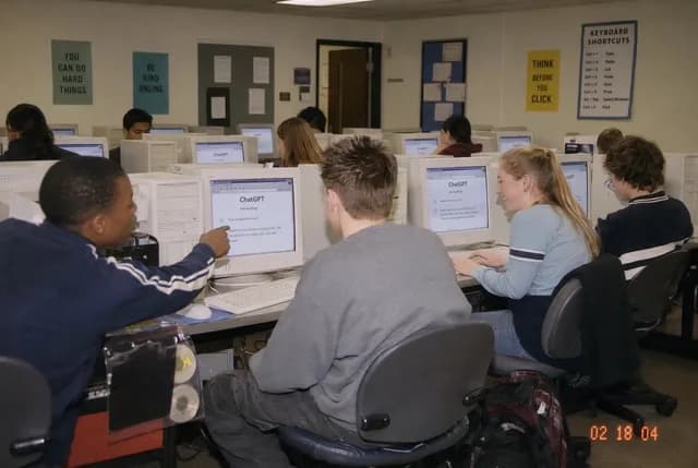 Early 2000s Computer Lab With ChatGPT preview image 1