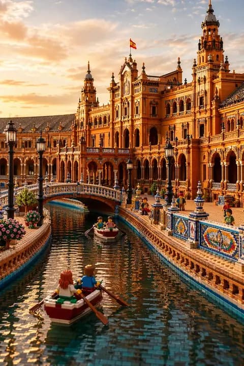 LEGO Plaza de España at Sunset preview image 1