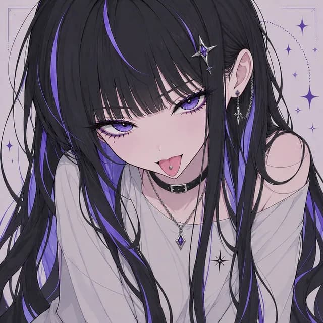 Censored Gothic Anime Girl Portrait preview image 1