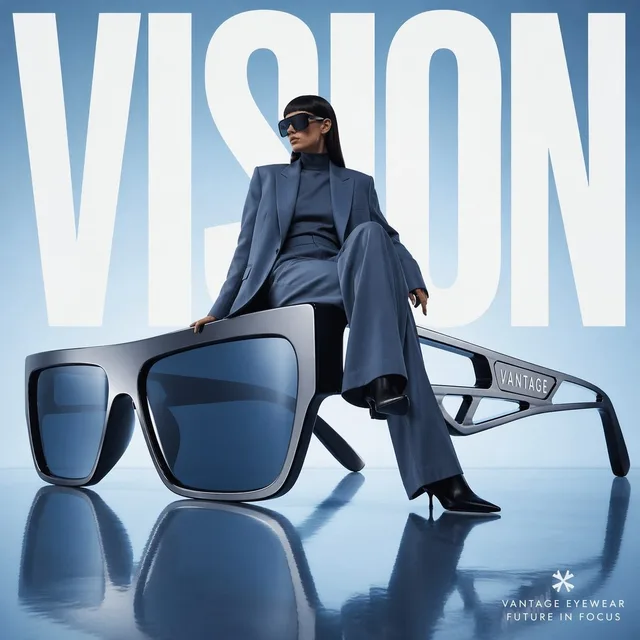 Avant-Garde Eyewear Fashion Ad preview image 1
