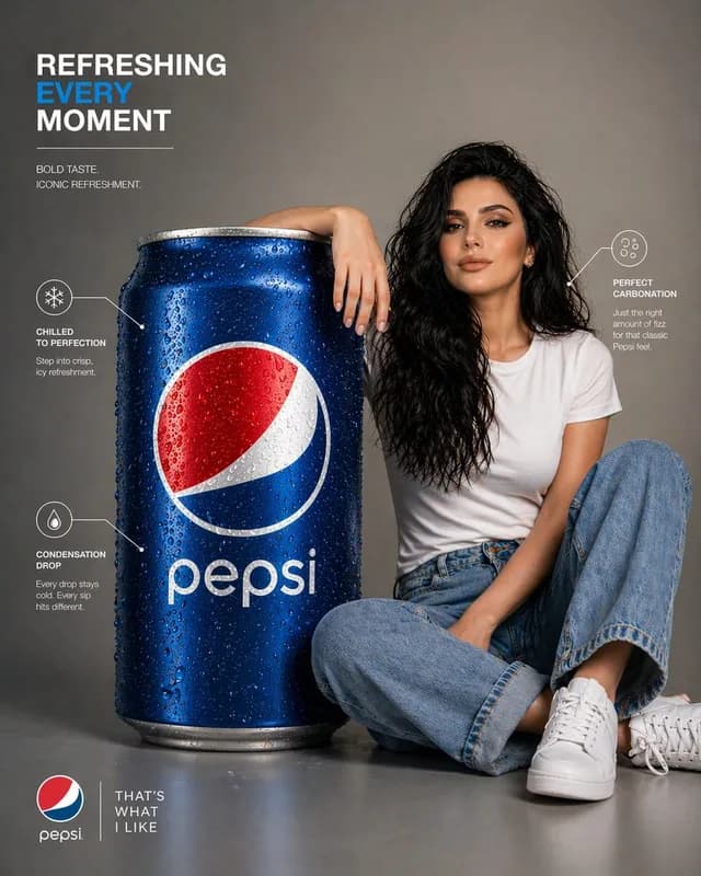 Pepsi Infographic Advertisement preview image 1