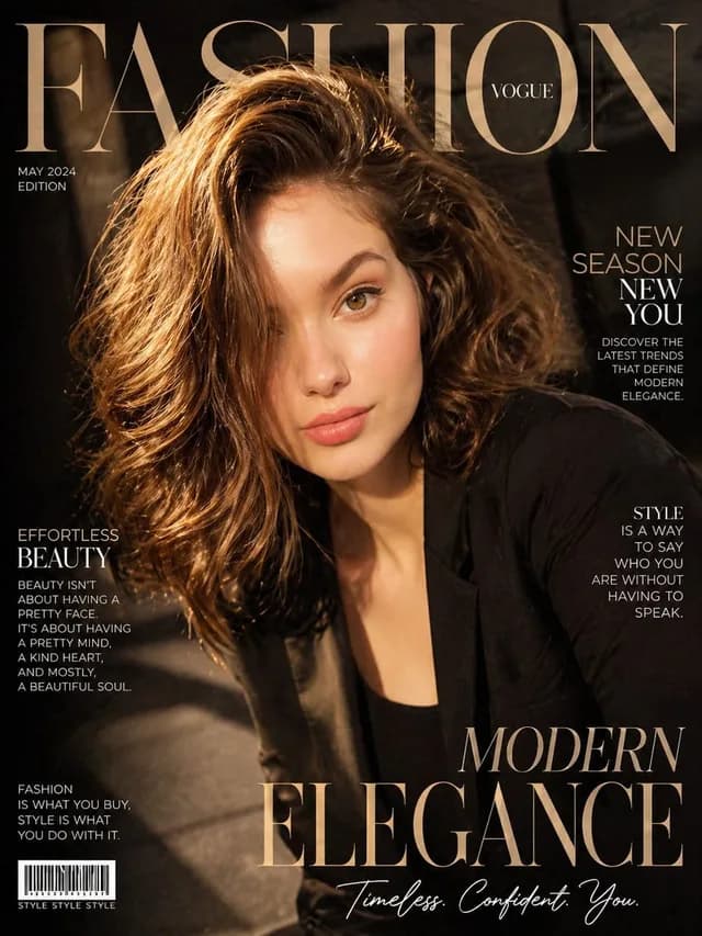 Vogue Style Fashion Magazine Cover preview image 1