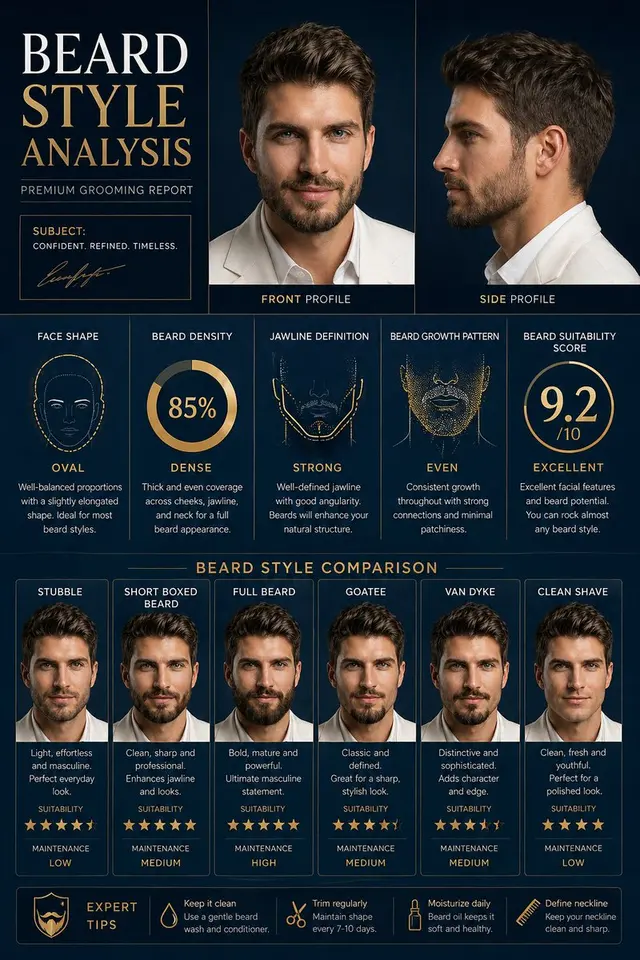 Beard Style Analysis Poster preview image 1