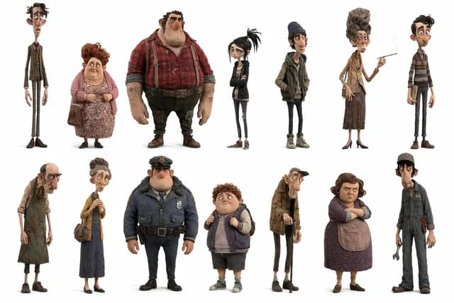 Whimsical Animated Townsfolk Lineup preview image 1