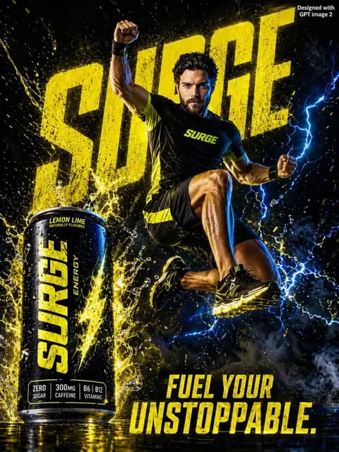 Energy Drink Advertising Poster preview image 1