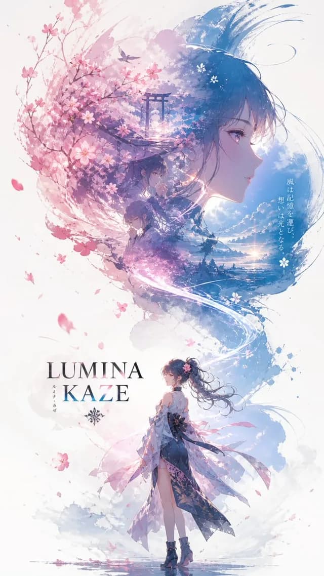 Anime Double-Exposure Poster preview image 1