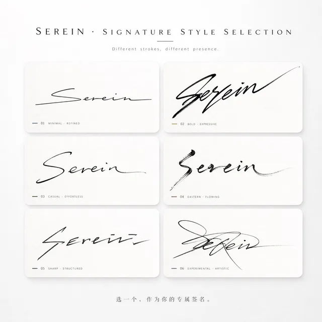 Signature Style Selection Sheet preview image 1