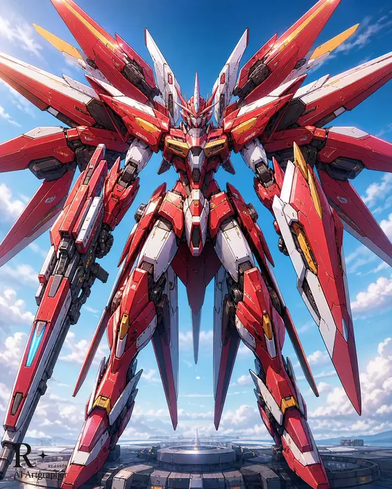 Crimson Winged Giant Mecha preview image 1