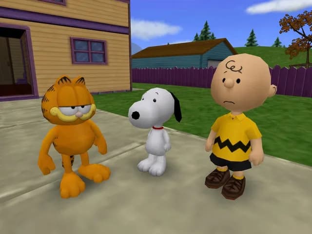 3D Cartoon Crossover Suburban Scene preview image 1