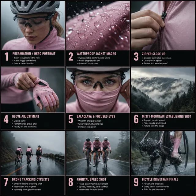 Rain Cycling Storyboard Grid preview image 1