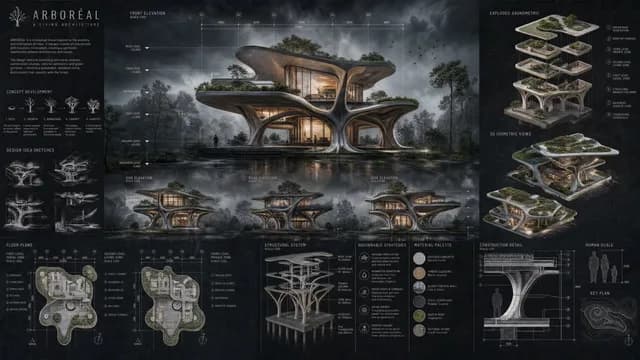 Arboreal Architecture Presentation Board preview image 1