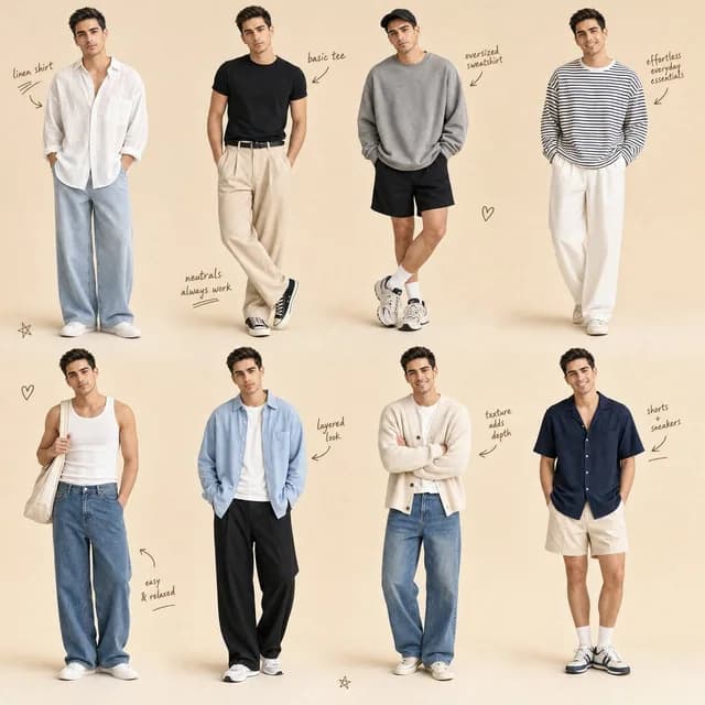 Minimalist Men's Fashion Collage preview image 1