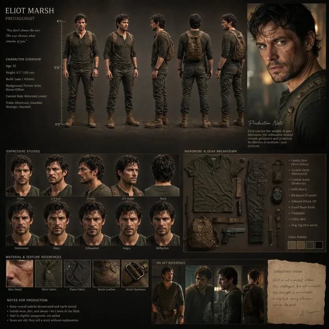 Realistic Character Design Board preview image 1