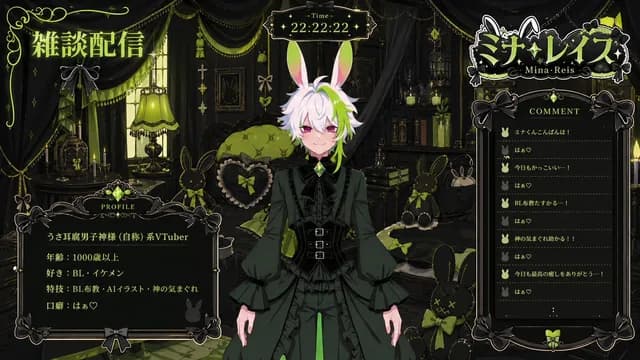 VTuber Streaming Overlay Layout preview image 1