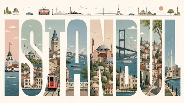 Istanbul Typographic Travel Poster preview image 1