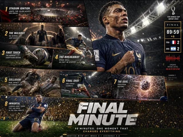 Cinematic Final Minute Football Poster preview image 1