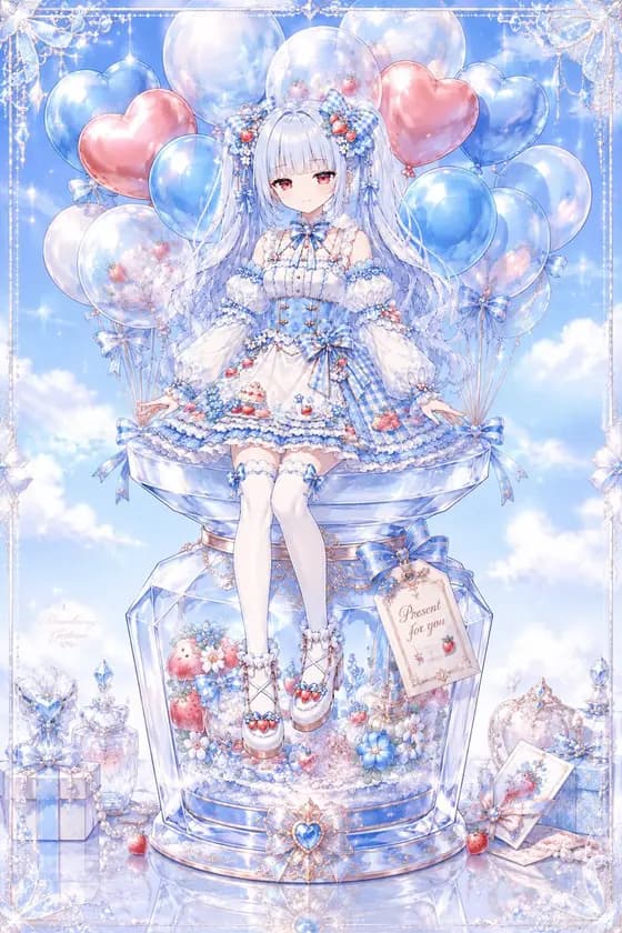 Pastel Anime Celebration Jar Visual preview image 1