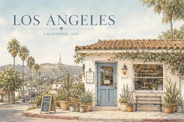 Watercolor City Travel Poster preview image 1