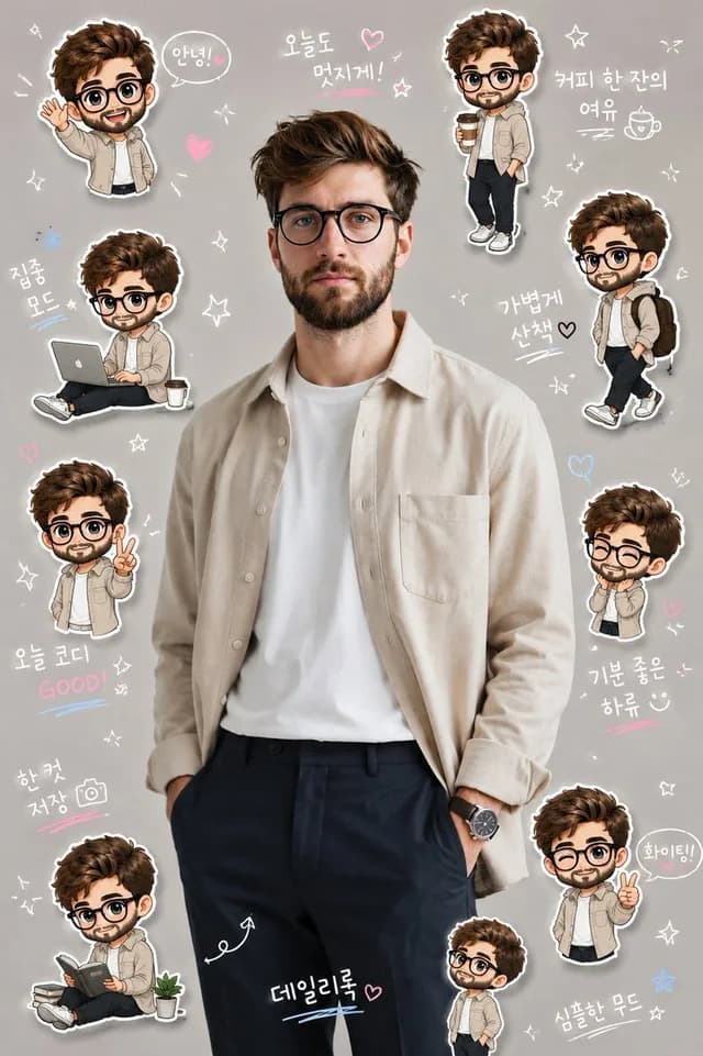 Korean Chibi Sticker Diary preview image 1