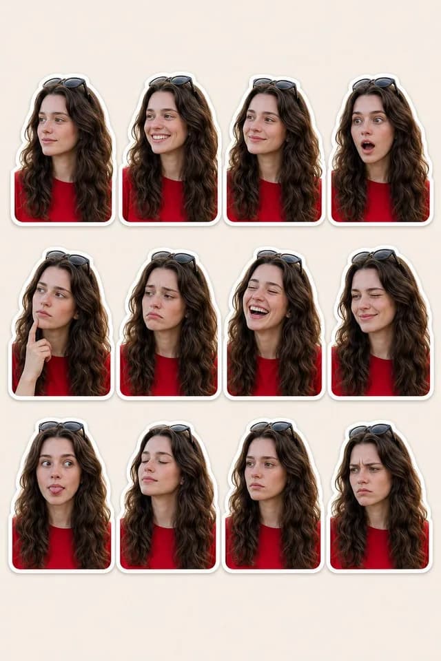 Woman Portrait Sticker Pack preview image 1