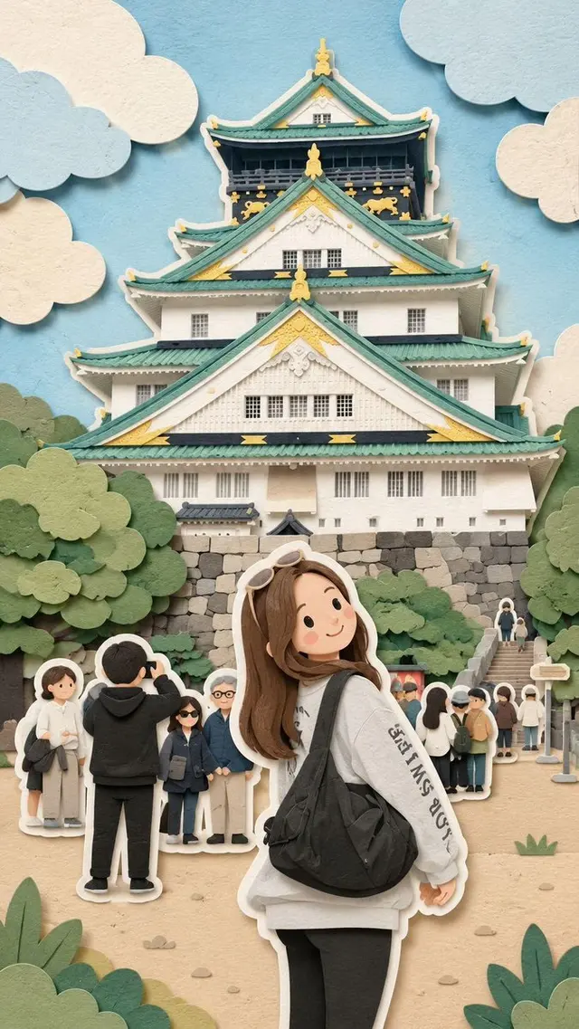 Kawaii Paper-Cut Travel Diorama preview image 1