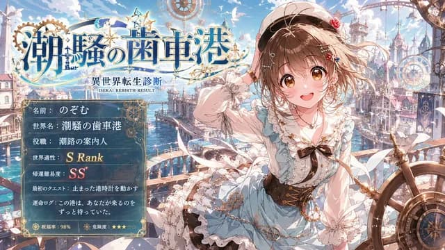 Steampunk Isekai Rebirth Result Card preview image 1