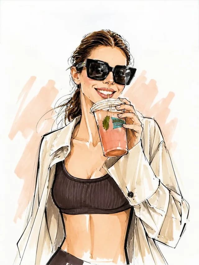 Vogue Style Fashion Illustration preview image 1