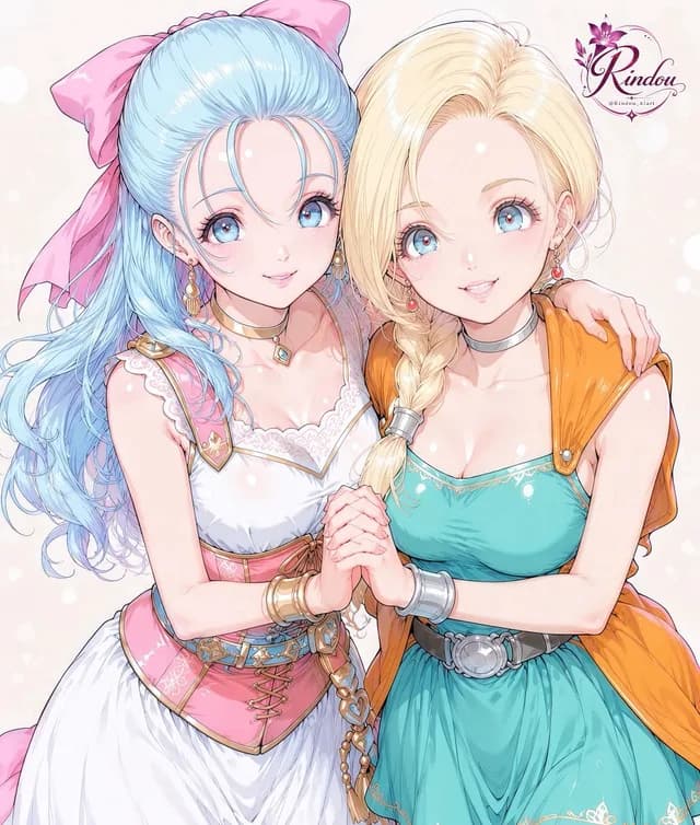 Two Fantasy Anime Heroines Portrait preview image 1