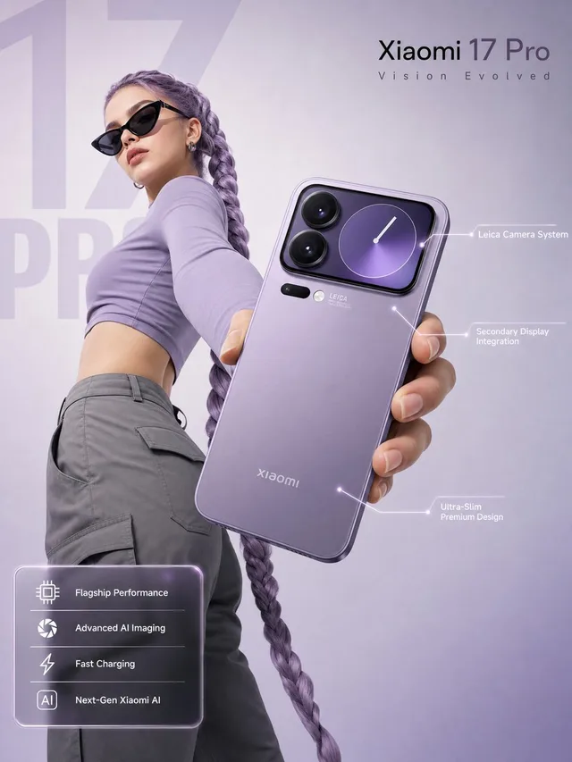 Premium Lavender Smartphone Advertisement preview image 1