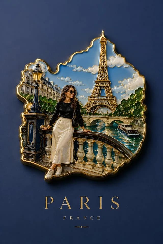 Handmade Enamel Souvenir Magnet preview image 1