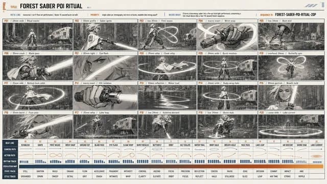 Forest Saber Ritual Storyboard Sheet preview image 1