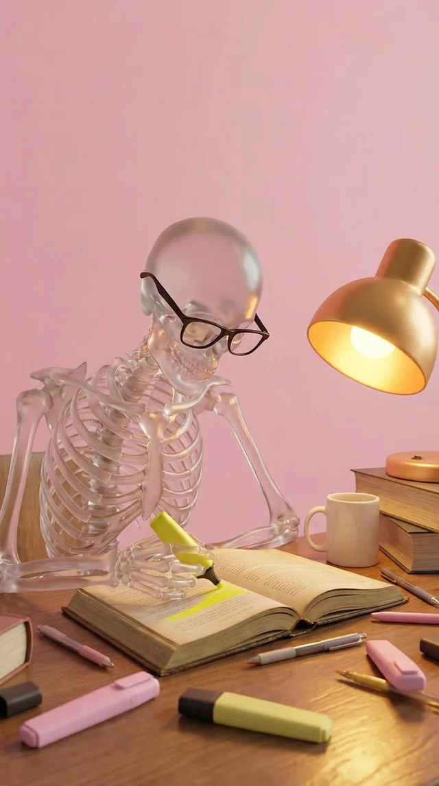 Glass Skeleton Study Aesthetic preview image 1