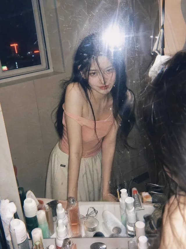 Candid Night Bathroom Portrait preview image 1