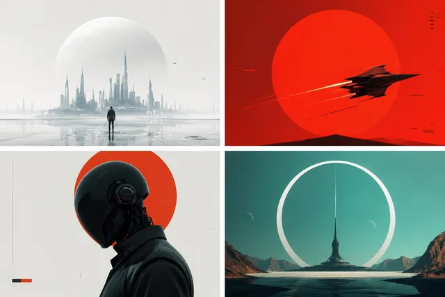 Minimalist Futuristic Concept Art preview image 1