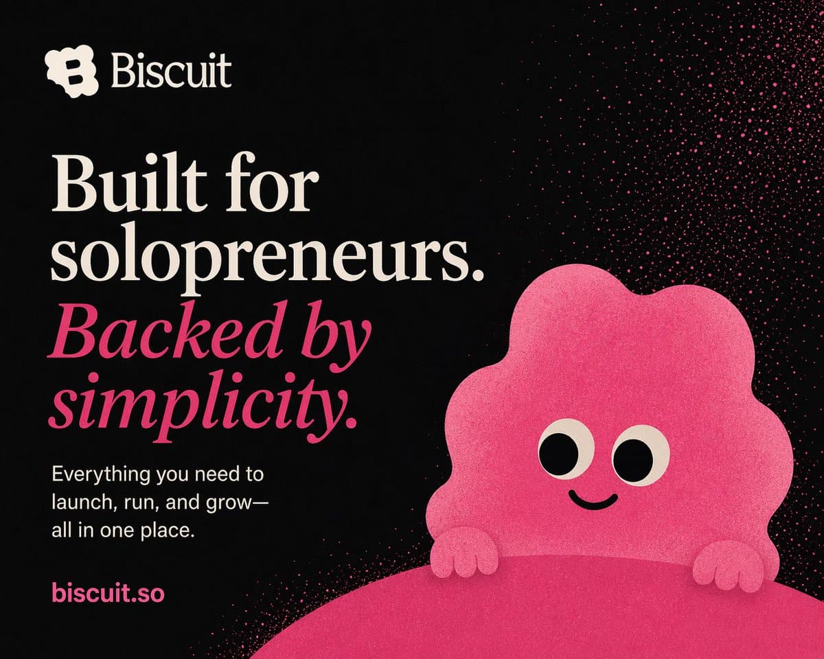 Minimal SaaS Poster with Pink Mascot preview image 1