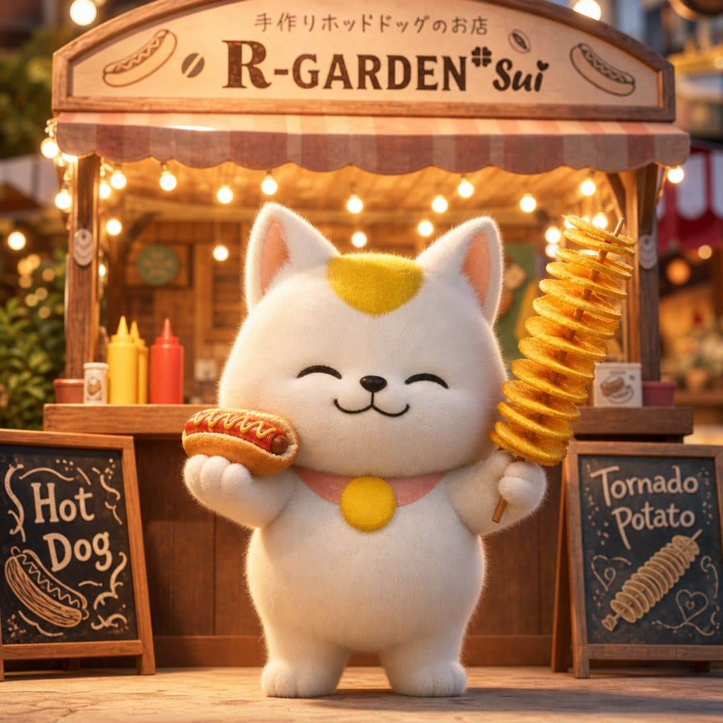 3D 猫吉祥物 Marche 摊位 preview image 1