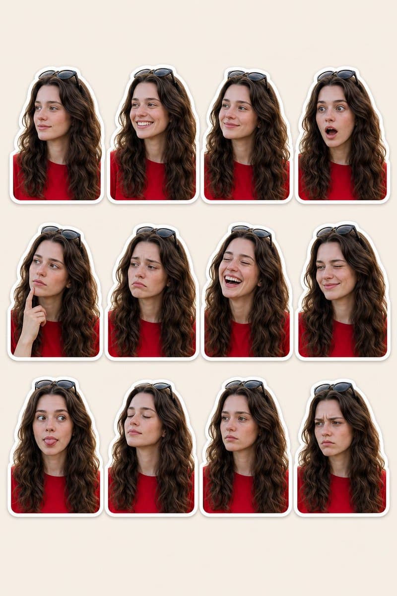 Woman Portrait Sticker Pack preview image 1