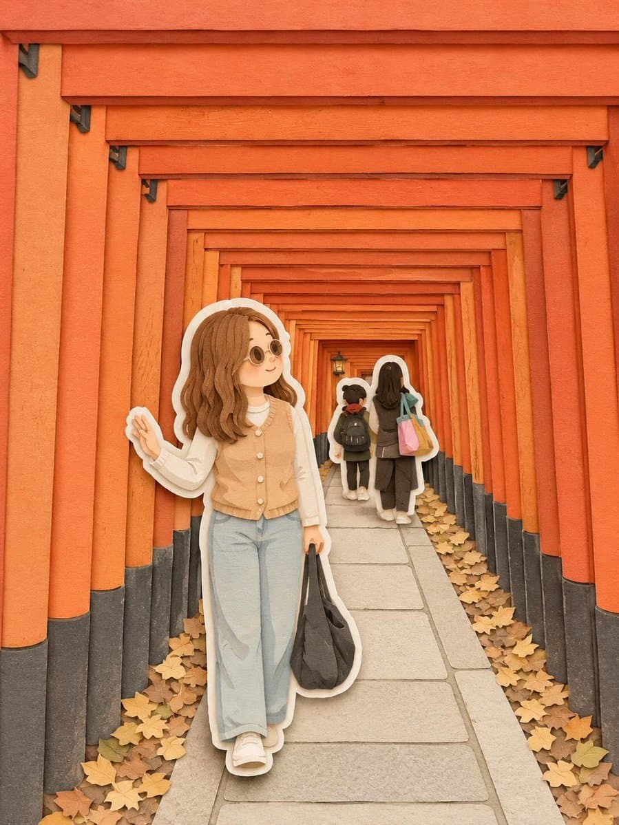 Kawaii Paper-Cut Travel Diorama preview image 3