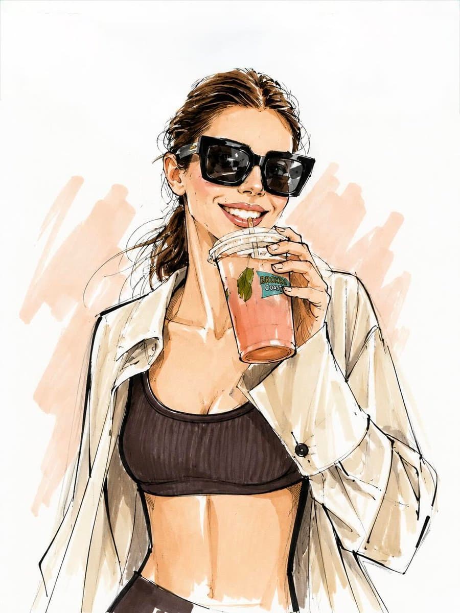 Vogue Style Fashion Illustration preview image 1