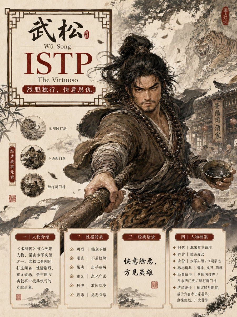 Classical Character MBTI Infographic Poster preview image 2